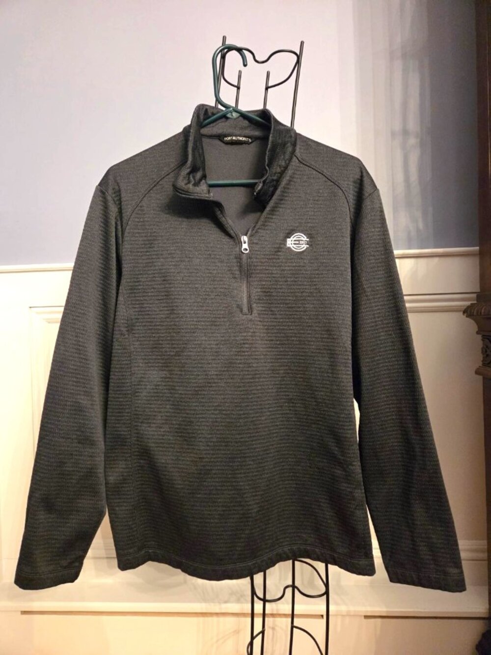 Men's Port Authority Diamond Heather Fleece 1/4 Zip W/Engineers CC Logo